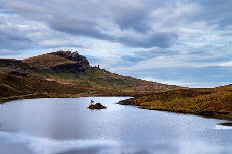 Highland landscape lake photo