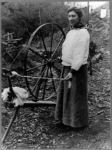 Grandma's spinning wheel helps reduce high cost of living LCCN2004680335