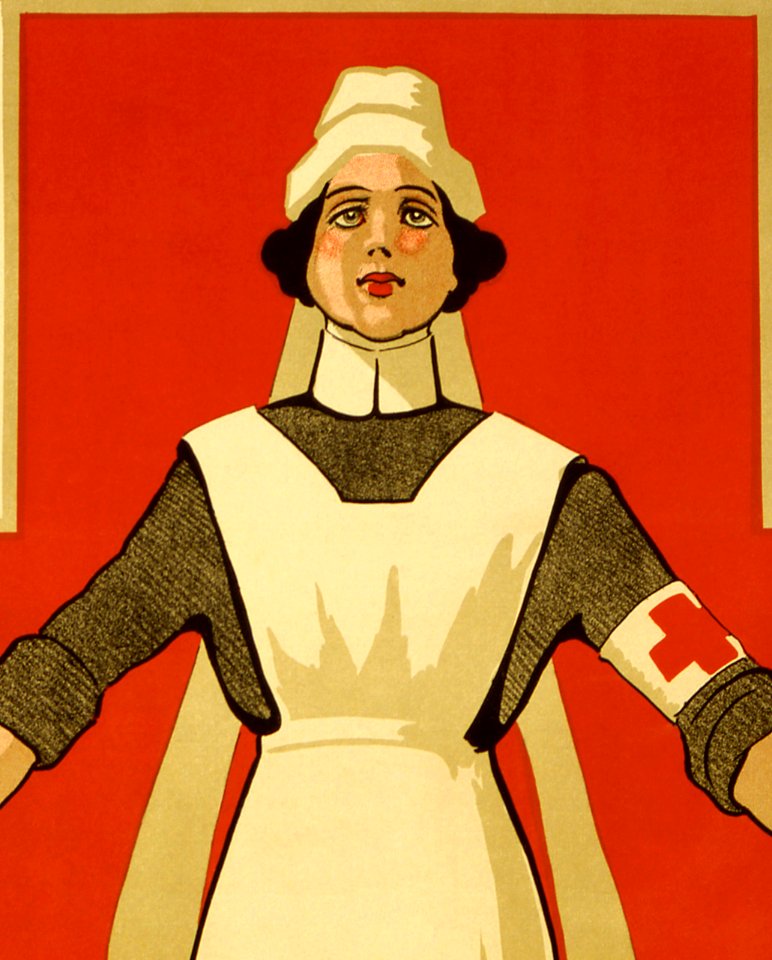 HELP World War I poster of Australian Red Cross Nurse (cropped)