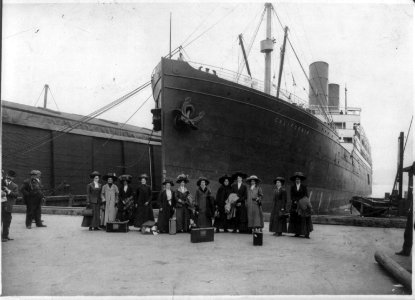 June brides. Arrival from England of 12 brides-to-be whose fiancees are awaiting them here LCCN2005686691