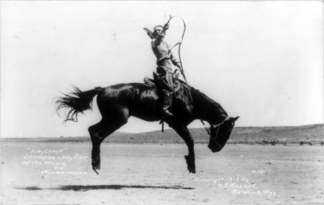 Kitty Canutt champion lady rider of the world on Winnemucca LCCN90708943