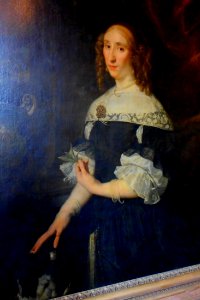 Lady with little dog and myrtle branch (before 1645) by Abraham van den Tempel (Leeuwarden about 1622-Amsterdam about 1672) - Royal Palace of Naples (43868949714)