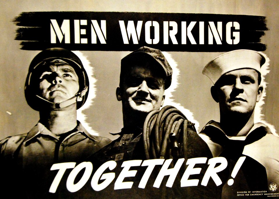 Men Working Together, WWII war production poster issued in 1941 (25722180563)