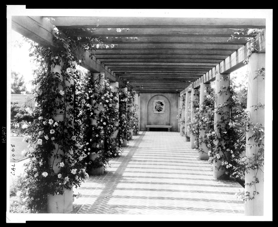 Mi Sueño, Herbert Coppell house, 1245 South Grand Avenue, Pasadena, California. Pergola LCCN2002735753