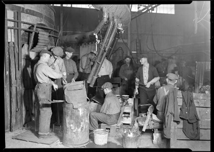 Millville, New Jersey - Glass bottles - T.C. Wheaton Co. Green glass monkey shop - NARA - 518642
