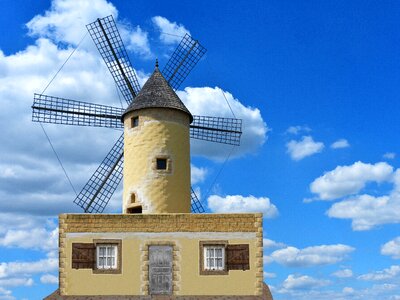 Dutch windmill grind wing