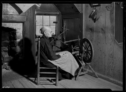 Mrs. Jacob Stooksbury in her home at Loyston, Tennessee. - NARA - 532794
