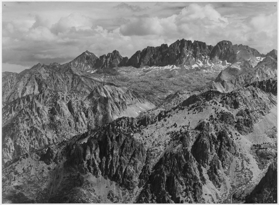 North Palisade from Windy Point, Kings River Canyon (Proposed as a national park), California, 1936., ca. 1936 - NARA - 519932