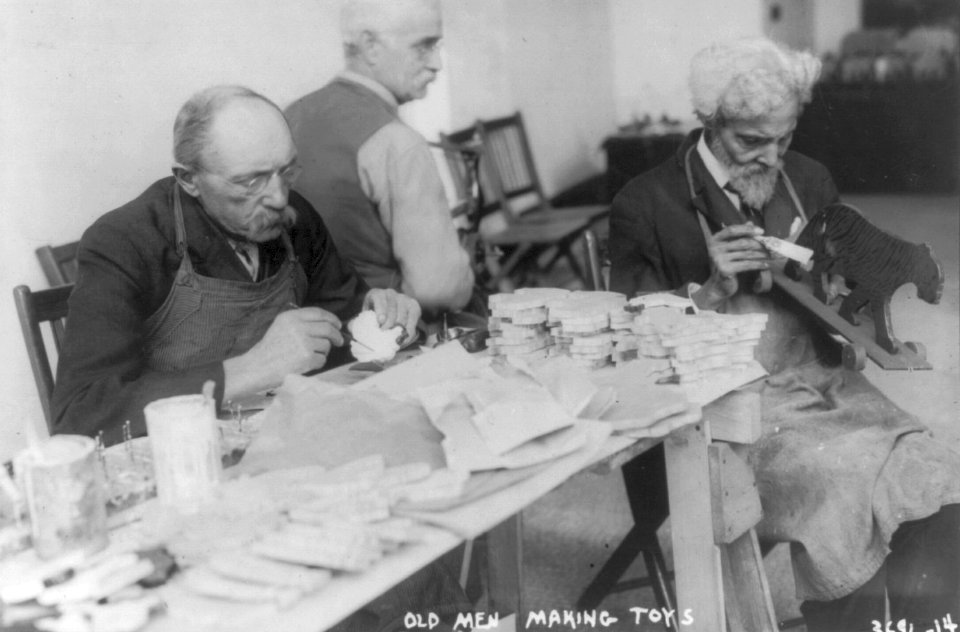 Old men making toys LCCN2007678626
