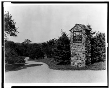 Surprise Valley Farm, Arthur Curtiss James property, Beacon Hill Road, Newport, Rhode Island. Entrance pathway LCCN00651307