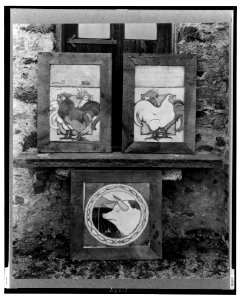 Surprise Valley Farm, Arthur Curtiss James property, Beacon Hill Road, Newport, Rhode Island. Detail of murals LCCN00651267
