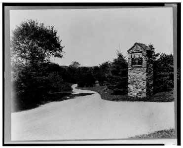 Surprise Valley Farm, Arthur Curtiss James property, Beacon Hill Road, Newport, Rhode Island. Entrance pathway LCCN00651309