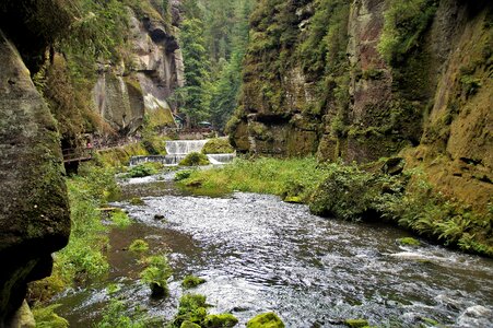 River kamenice sandstone rocks photo