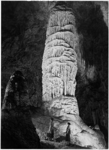 The Giant Domes in the interior of Carlsbad Cavern, Carlsbad Caverns National Park, New Mexico. (vertical orientation) - NARA - 520024 photo