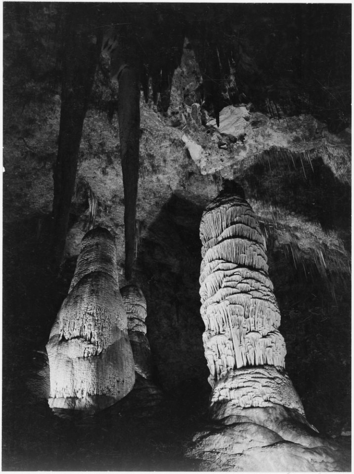 The Giant Dome, largest stalagmite thus far discovered. It is 16 feet in diameter and estimated to be 60 million years - NARA - 520030