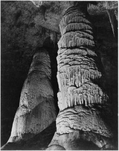The Giant Dome, largest stalagmite thus far discovered. It is 16 feet in diameter and estimated to be 60 million years - NARA - 520028 photo