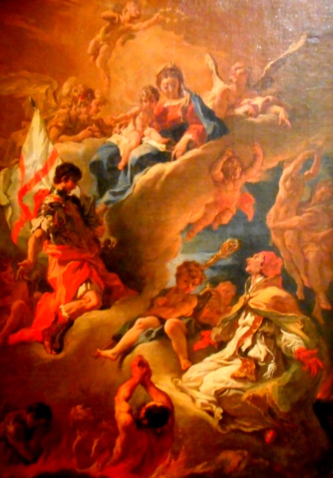 The Virgin Mary intercedes for Purgatory's souls (1687-1688) by Sebastiano Ricci (Belluno 1659-Venice 1734) - Capodimonte Museum in Naples (43322002190)