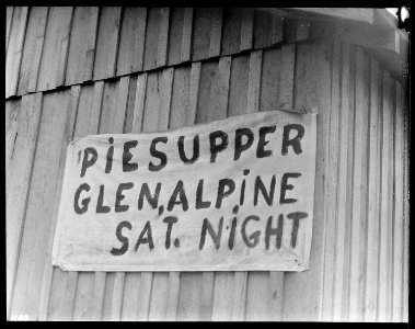 The `Pie Supper' is a popular source of entertainment and recreation for the young people in the mountain region. - NARA - 532706