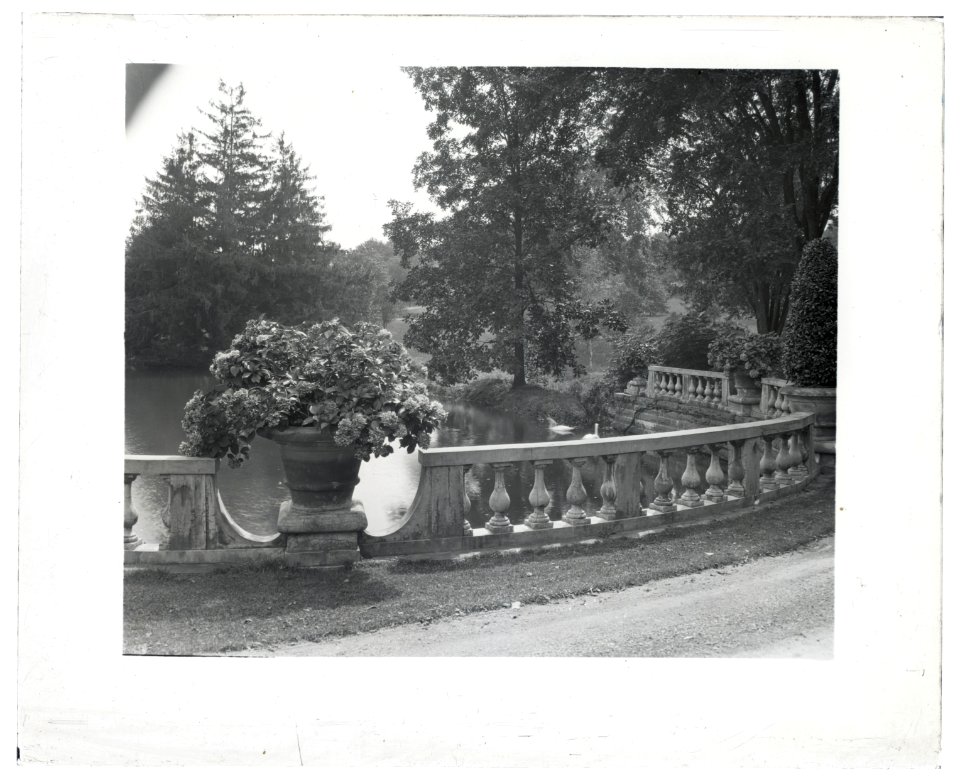 Thornedale, Oakleigh Thorne house, Millbrook, New York. Pond at house entrance LCCN2008680129
