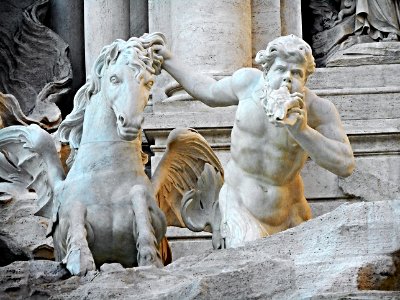Triton with winged sea-horse (1759-1762) by Pietro Bracci (Rome 1700-Rome 1773) - The fountain of Trevi in Rome (24318132555)