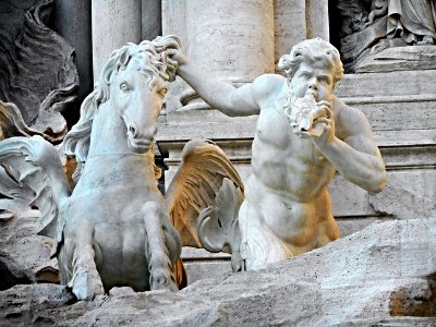 Triton with winged sea-horse (1759-1762) by Pietro Bracci (Rome 1700-Rome 1773) - The fountain of Trevi in Rome (24318132555) photo