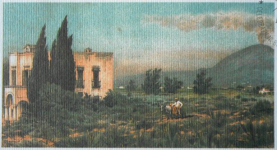 Villa delle Ginestre at Torre del Greco Naples - painting by Oscar Schulz - Here lived Giacomo Leopardi (25054677320)