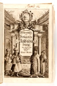 Vermehrte newe Beschreibung der muscowitischen vnd persischen Reyse..., Graverat titelblad - Skoklosters slott - 93362