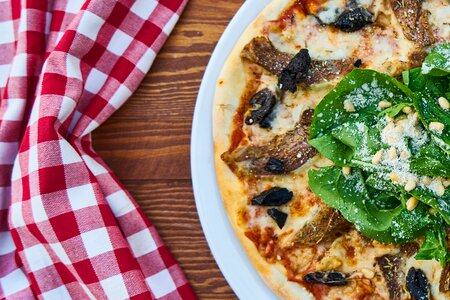 Greens olives sausage