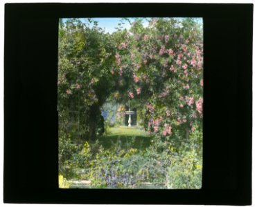 Willowbank, Joseph Coleman Bright house, 624 Morris Avenue, Bryn Mawr, Pennsylvania. Arbor in rose garden LCCN2007685940