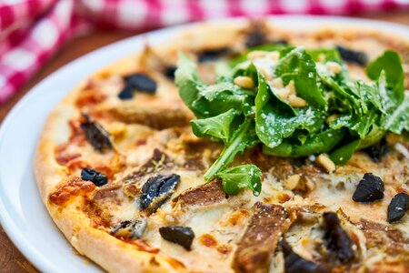 Greens olives sausage