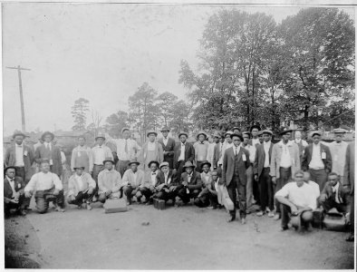 (African American) men called in the draft from Eldorado, Arkansas. - NARA - 533588 photo