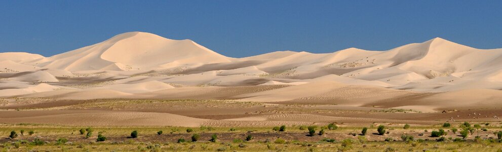 Panorama landscape sand dunes photo