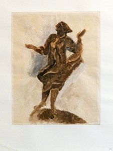 (Albi) Femme en marche - Antoine Bourdelle - Encre brune, gouache et aquarelle - don de Mme Bourdelle MTL.inv.78