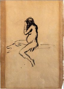 (Albi) Femme nue - Antoine Bourdelle - Plume et encre de Chine sur papier Vélin MTL.inv80