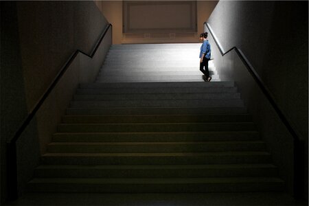 Stairway girl woman