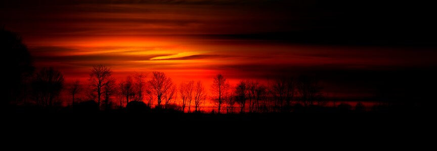 Orange sunset abendstimmung photo