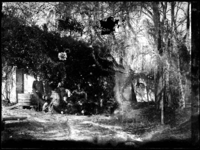 (Groupe dans un jardin) - Fonds Berthelé - 49Fi1561