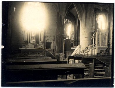 (Intérieur de l'église de Laimont en ruine) - Fonds Berthelé - 49Fi1738