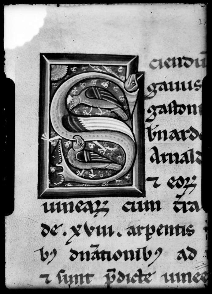 (Lettre historiée d'un manuscrit) - Fonds Berthelé - 49Fi1471