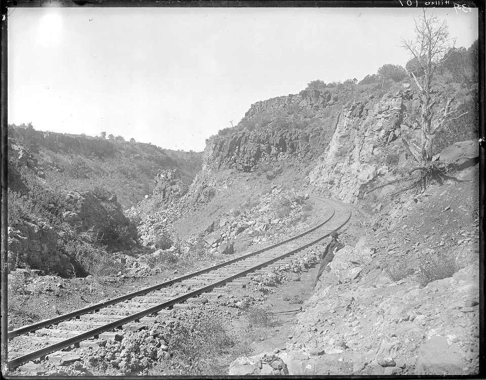 (Old No. 134) Johnson Canyon, Santa Fe RR, east of *Ash Fork Coconino County, Arizona. Who is the clean shaven... - NARA - 517780