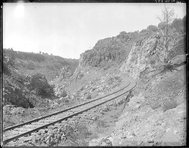 (Old No. 134) Johnson Canyon, Santa Fe RR, east of *Ash Fork Coconino County, Arizona. Who is the clean shaven... - NARA - 517780