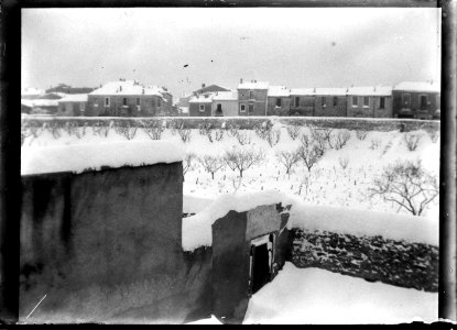 (Paysage urbanisé sous la neige) - Fonds Berthelé - 49Fi1498