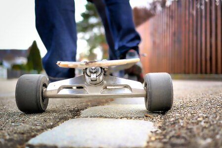 Skateboard play child