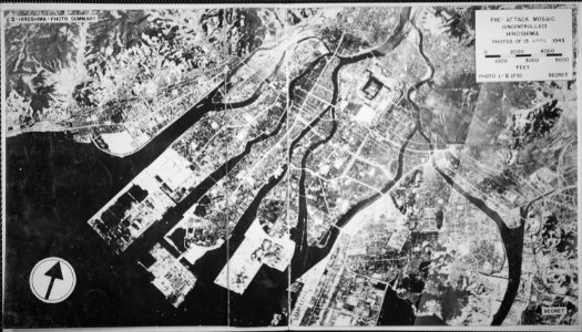 (Pre-attack mosaic view of Hiroshima, Japan.) - NARA - 540225