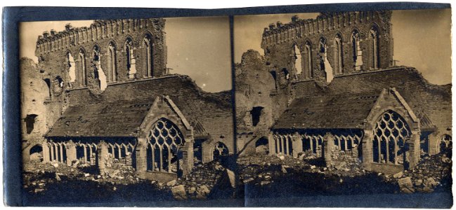 (Ruines d'une abbaye) - Fonds Berthelé - 49Fi1797
