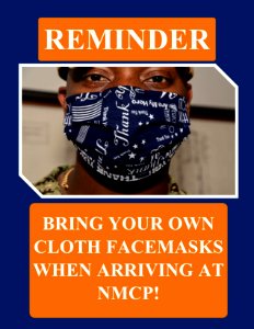 - Bring Your Own Cloth Facemasks When Arriving at NMCP! 20-0081-1339 (49942017256)