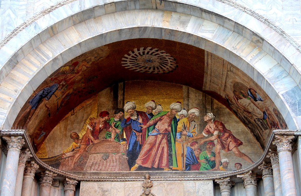 0 Venise, mosaïque du portail de la chapelle Zen - Basilique St-Marc
