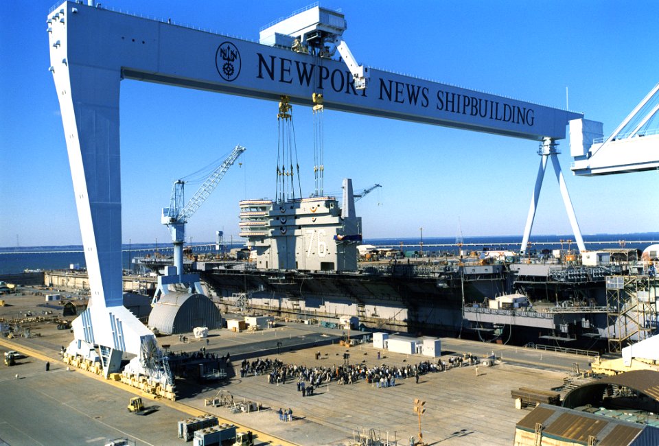 001111-N-0000D-002 CVN 76 Under Construction
