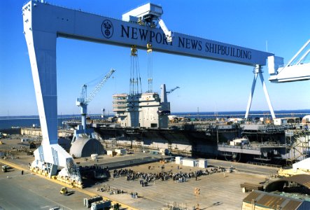 001111-N-0000D-002 CVN 76 Under Construction