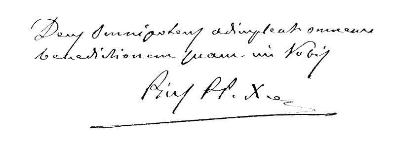 002c Pius X signature